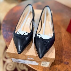 Christian Louboutin Chic Black Leather Women's Flats